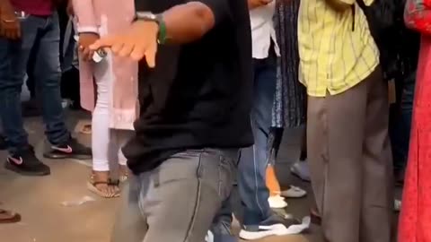 Funny dance in public