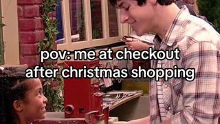 me at checkout after christmas shopping