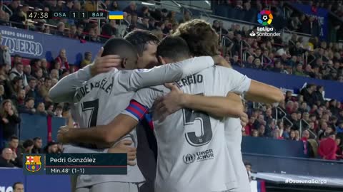 Resumen de CA Osasuna vs FC Barcelona (1-2)