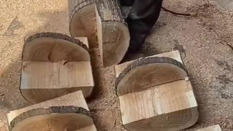 Wood cutting in new way🍥🍥🍥🍥