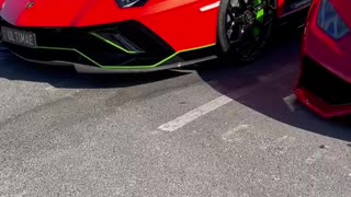 Lamborghini and Ferrari at Cars and Coffee