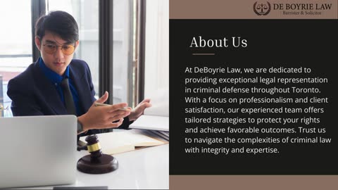 Premier Criminal Law Firm in Toronto - DeBoyrie Law