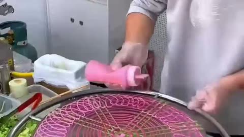 Artistic looking Asian street food