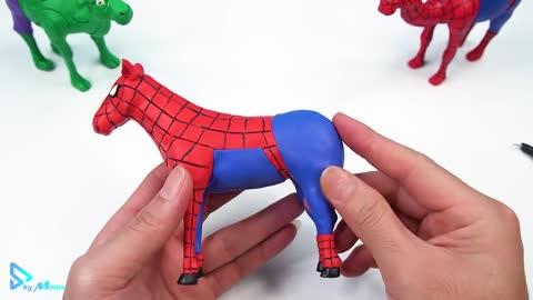 DIY horse mod Superheroes Spider man and Captain America with clay 🧟 Polymer Clay Tutorial