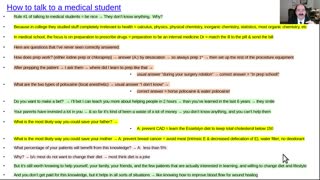How to talk to a medical student