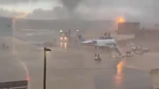 Tornado doing damage at Epply Airport in Omaha, NE