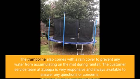 Read Reviews: Zupapa No-Gap Design 16 15 14 12 10 8FT Trampoline for Kids with Safety Enclosure...