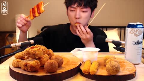 🍗🍺Poulet Mukbang, boule au fromage BHC [SIO ASMR]