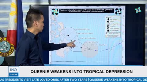 Queenie weakens into tropical depression
