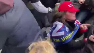 J6 New Footage | Trump Supporters Attempting To Stop People From Breaking into The Capitol