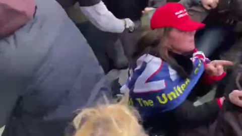 J6 New Footage | Trump Supporters Attempting To Stop People From Breaking into The Capitol