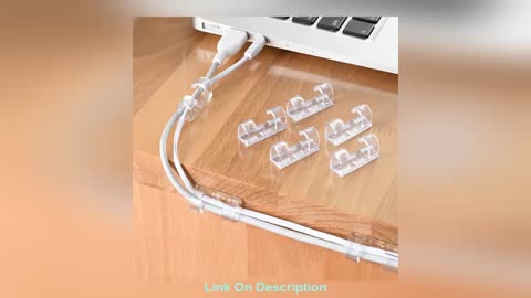 16/20pcs Self Stick Wire Organizer Line Cable Buckle Clips Desktop ABS Wire Manager USB