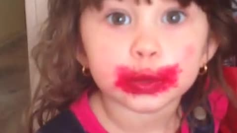 Little Girl Breaks Mom's Lipstick, Offers Priceless Solution