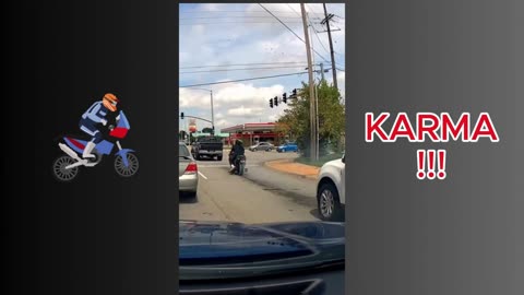 DASHCAM CAPTURE: INTANT KARMA, biker.