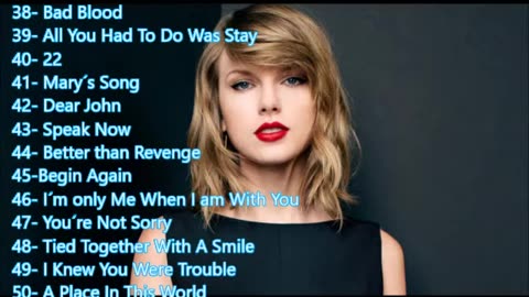 Top 50 Taylor Swift songs