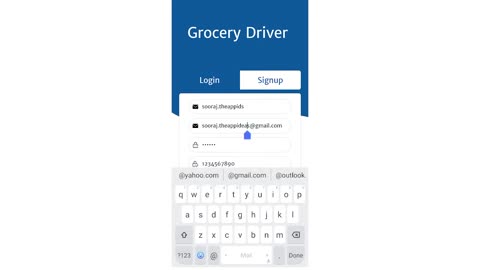 Grocery App & Drive Tracking App Demo
