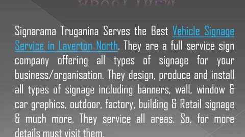Want to get the Best Outdoor Signage Facility in Laverton North