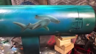 Hammer Head Shark Scuba Tank Mailbox