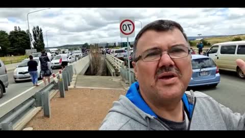 Freedom Convoy blockading Canberra airport after ScoMo arrival