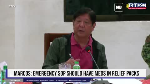 Marcos: Emergency SOP should have meds in relief packs