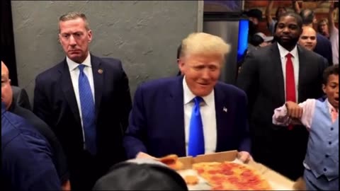 Trump at Downtown House of Pizza - Fort Myers Florida - April 21, 2023