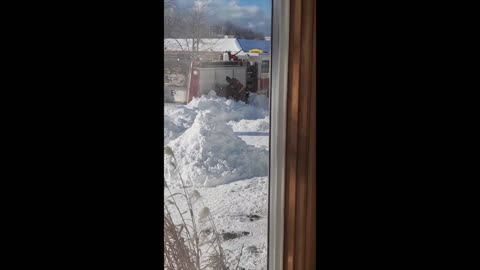 Buffalo firefighters dig themselves out of deep snow