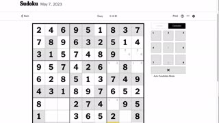 Sudoku 2023-05-07 easy