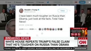 CNN's chyron fact checks Trumps subjective claim