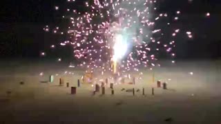 Slow motion fireworks