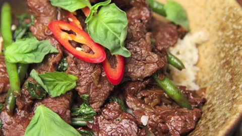 Thai Beef and Basil Stirfry - Thai Cooking
