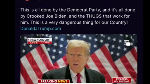Trump Truth - This was all done by crooked Biden & the THUGS that work for him.