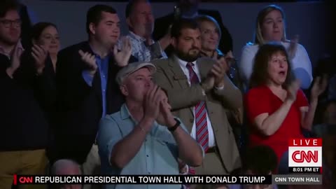 CNN Town Hall Attendees Give Trump A Standing Ovation