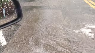 Flooding in the Streets of London after Heavy Rain