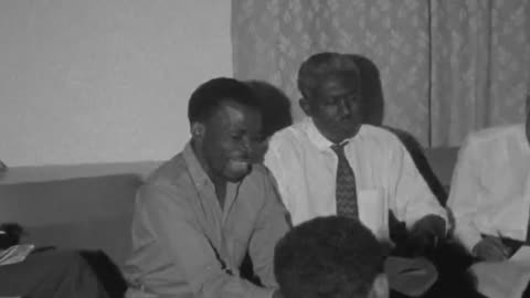 Simba Rebellion Leader Gaston Soumialot Giving A Press Conference In Sudan | December 1964