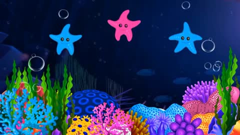 Lullaby and calming underwater animation.Aquario . Soothing fish. Baby Sleep Music.