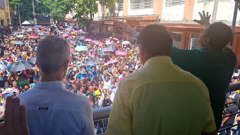 Apostolo Valdemiro Santiago com Jair Bolsonaro e Romeu Zema em Belo Horizaonte - MG
