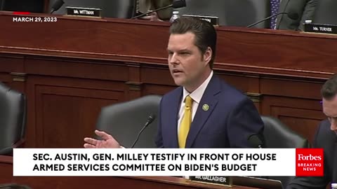 JUST IN- Matt Gaetz Grills Sec. Lloyd Austin Over Drag Queen Story Hours On Military Bases