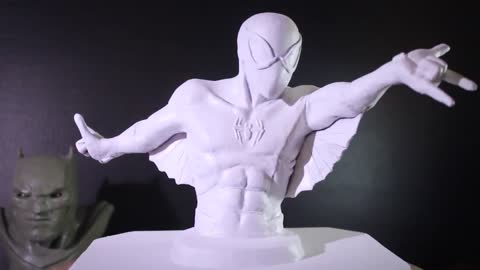 Sculpting A SPIDER-MAN Bust (Comic Book Style) - Timelapse