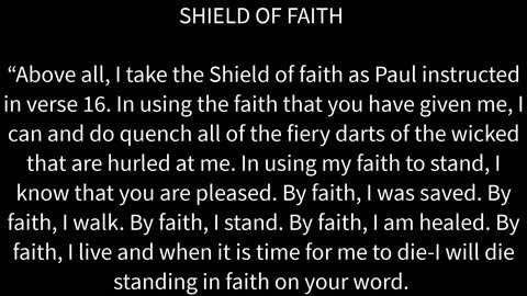 PUT ON THE WHOLE ARMOUR OF GOD!