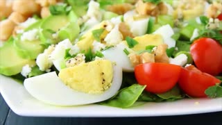 Hard Boiled Egg Salad 2 Ways - Green Mix & Avocado Quinoa