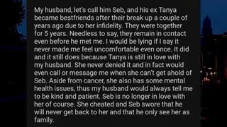 my husbands ex girlfriend is dying and her last wish is to be with my husband