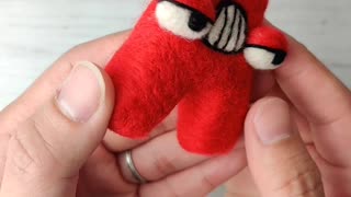 [ASMR] Alphabet Lore "A" Satisfying Needlefelt Wool Art.