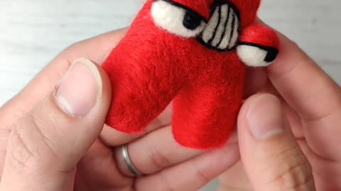 [ASMR] Alphabet Lore "A" Satisfying Needlefelt Wool Art.