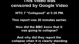 Banned on Youtube: BBC Reports World Trade Center Tower 7 Collapse 20 Min Early 9/11 2001 911