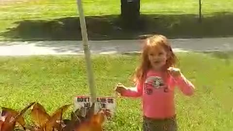 Donald J Trump Rally of one little MAGA supporter