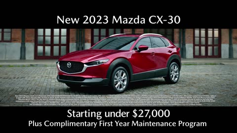 Enchanted Mazda CX30 Under $27,000 and includes first year maintenance