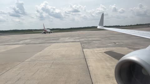 American 737-800 Takeoff out of Charlotte, Inflight, Firm Landing at New York JFK