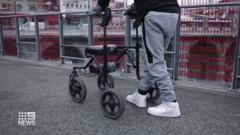 Paralysed man walks again thanks to spinal cord implant | 9 News Australia