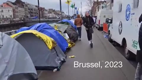 This is Brussels! Open borders & mass immigration is transforming European cities into slums.