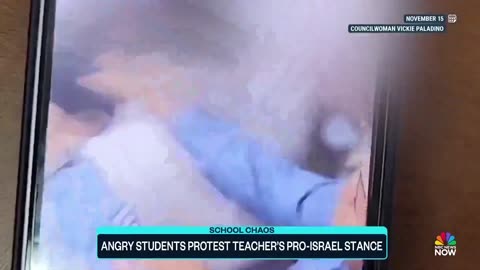 N.Y. high school students protest teacher's pro-Israel stance